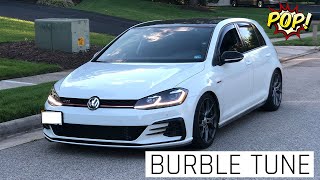 MK75 GTI Burble Tune Exhaust Pure Sounds [upl. by Zetrac]