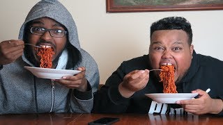 EXTREME SPICY RAMEN NOODLES CHALLENGE [upl. by Etterraj]