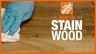 How to Stain Wood  The Home Depot [upl. by Thorman175]