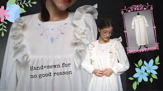 I Made An 1890s Nightgown  Hand Sewn Victorian PJs [upl. by Nnaegroeg350]