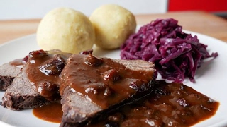 Sauerbraten Selber Machen Rezept  Marinated Pot Roast Recipe  ENG SUBS [upl. by Ethelyn992]