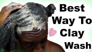 Bentonite Clay Natural Hair WASH DAY Routine  Does Bentonite Clay Clarify Natural Hair [upl. by Lippold459]