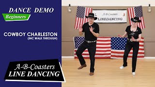 COWBOY CHARLESTON  Line Dance Demo amp Walk Through [upl. by Gustafson934]