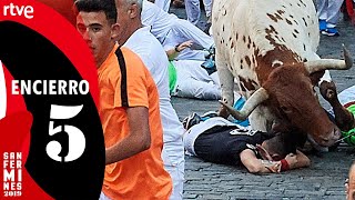 QUINTO ENCIERRO de San Fermín 2019  Toros de Victoriano del Río [upl. by Salkcin]