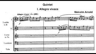 Arnold  Quintet for Brass score [upl. by Fullerton]