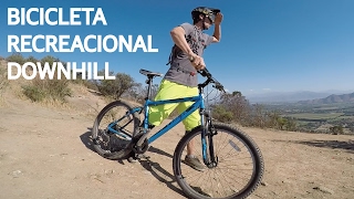 Downhill y Saltos con una Bicicleta de Mountain Bike para Principiantes DH Recreacional [upl. by Eniledgam]