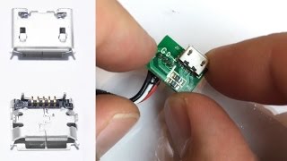 5 Pin Micro USB wechseln  löten  reparieren  repair  soldering  changing [upl. by Yelrebmik638]