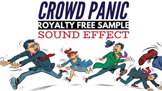 Crowd Panic Sound Effect  Panic Suspence Sounds  Royalty Free Sample  No Copyright [upl. by Millburn]