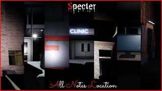 Roblox  Specter 1  All Notes Location Notes Name Included [upl. by Assadah44]