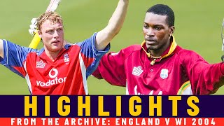 Gayle v Flintoff in ODI runfest  Classic Match  England v West Indies 2004  Lords [upl. by Meneau]