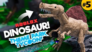 Building DINOSAURS in TPT2  Theme Park Tycoon 2 • 5 [upl. by Coppock]