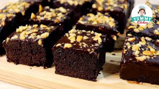 Fudgy Chocolate Brownies with Rich Chocolate Ganache Topping [upl. by Schoenberg]