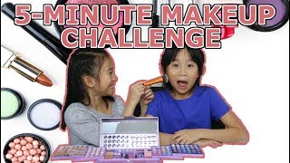 5minute Makeup Challenge Doing Each Others Makeup [upl. by Nisbet]