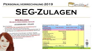 Abrechnung von SEGZulagen in der Personalverrechnung 2019 [upl. by Eisnyl]