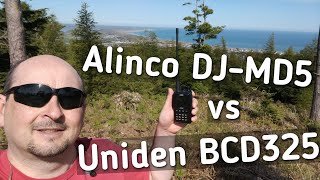 Real World Alinco DJMD5 DMR Vs Uniden BCD325P2 Scanner receive test in analog mode [upl. by Aniz]