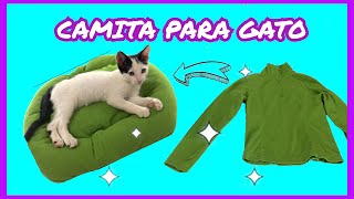 🌸 COMO HACER UNA CAMITA PARA GATO 🌸 HOW TO MAKE A BED FOR A CAT 🌸 [upl. by Enrica49]