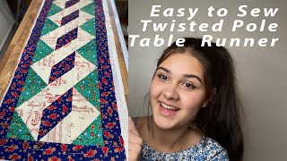 HOW TO MAKE A Christmas TWISTED POLE TABLE RUNNER [upl. by Eelrebmik469]