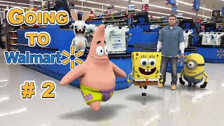 Going to Walmart Part 24  SpongeBob in real life [upl. by Allebara]