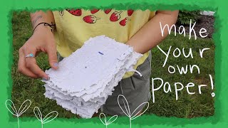 How to Make Recycled Paper at Home [upl. by Anirdnaxela]