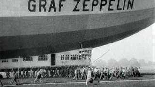 Airship Zeppelins flight to Berlin Germany in 1929 [upl. by Leipzig603]