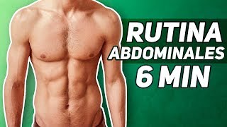 ABDOMINALES EN CASA  Ejercicios para abdomen en 6 minutos [upl. by Gnod]