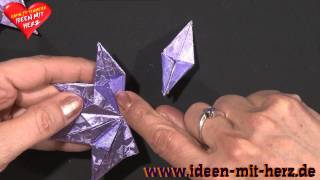 Ideen mit Herz  Origami Stern  Zierstern [upl. by Luby]