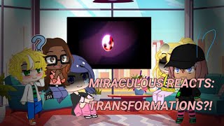 MIRACULOUS LADYBUG REACTS  To transformations Gacha Club [upl. by Aillicsirp]