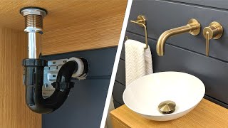 Bathroom sink plumbing installation [upl. by Arahc856]