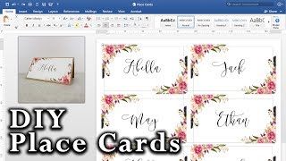 How to make DIY Place Cards with mail merge in MS Word and Adobe Illustrator [upl. by Amsirp633]