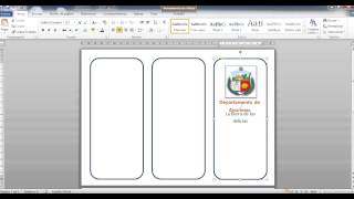 Creación de triptico en Word 2010 [upl. by Eidissac141]