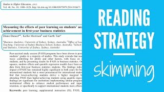 Reading Strategy Skimming [upl. by Leirraj]