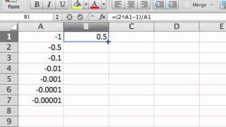 Screencast 124 Limits of functions using spreadsheets [upl. by Leinaj]