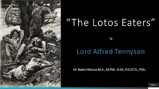 Lord Alfred Tennysons quotThe Lotos Eatersquot  A Lesson for Undergraduate Students of Victorian Poetry [upl. by Lu]