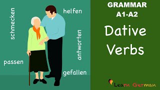 Learn German  German Grammar  Dative verbs  Verben mit Dativ  A1 [upl. by Sitnerp]