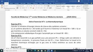 Td thermodynamique exercice 1234 [upl. by Walden]