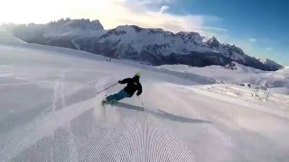 SKI CARVING CARVING SKIING  HEAD SKI  PASSO SAN PELLEGRINO  DOLOMITI SUPERSKI [upl. by Garv976]