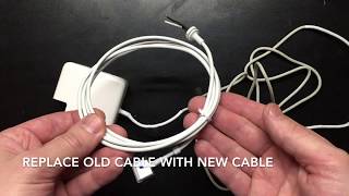 HOW TO FIX YOUR MACBOOK APPLE MAGSAFE CHARGER 1 amp 2 CABLE REPLACEMENT [upl. by Atilrahc]