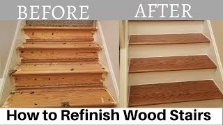 How to Refinish Wood Stairs [upl. by Ezaria297]