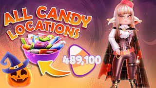 ALL CANDY LOCATIONS In ROYALLOWEEN 2023 🎃 Royale High Tips [upl. by Clorinda]