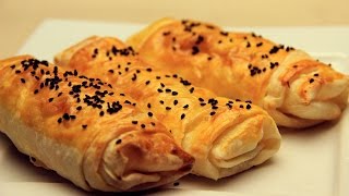 Peynirli Rulo Börek Tarifi  Hazır Yufkadan Kolay Çıtır Börekler [upl. by Botnick106]