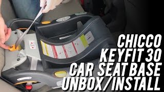 Chicco KeyFit 30 Car Seat InstallationUnboxing [upl. by Annaiv]