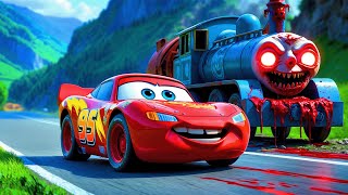 Big amp Small vs Epic Escape McQueen and Mater VS ZOMBIE THOMAS TANK ENGINE Eater Cars  BeamNGDrive [upl. by Gretel268]