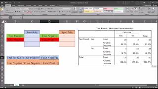 Calculating Sensitivity and Specificity in SPSS and Excel [upl. by Yunfei262]