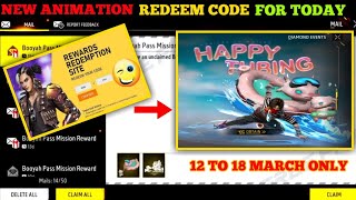 FREE FIRE REDEEM CODE TODAY 13 MARCH REDEEM CODE FREE FIRE  FF REDEEM CODE TODAY 13 MARCH [upl. by Mosera102]