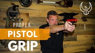 Proper Pistol Grip  Navy SEAL Teaches How to Grip a Pistol [upl. by Sension]