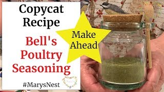 Homemade Poultry Seasoning Recipe  Bells Turkey Seasoning Copycat Recipe [upl. by Noiramaj525]