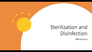 Sterilization and Disinfection [upl. by Ajat]