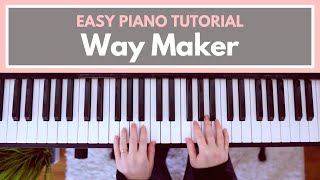 Way Maker  SINACH Easy Piano Tutorial [upl. by Cousin]