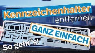 Kennzeichenhalter entfernen so gehts I Kennzeichenboxde [upl. by Ellednahc938]