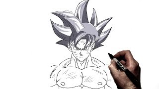 How to Draw Goku Ultra Instinct  Step By Step  Dragonball [upl. by Aisatan586]